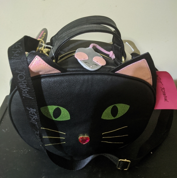 betsey johnson lunch bag cat